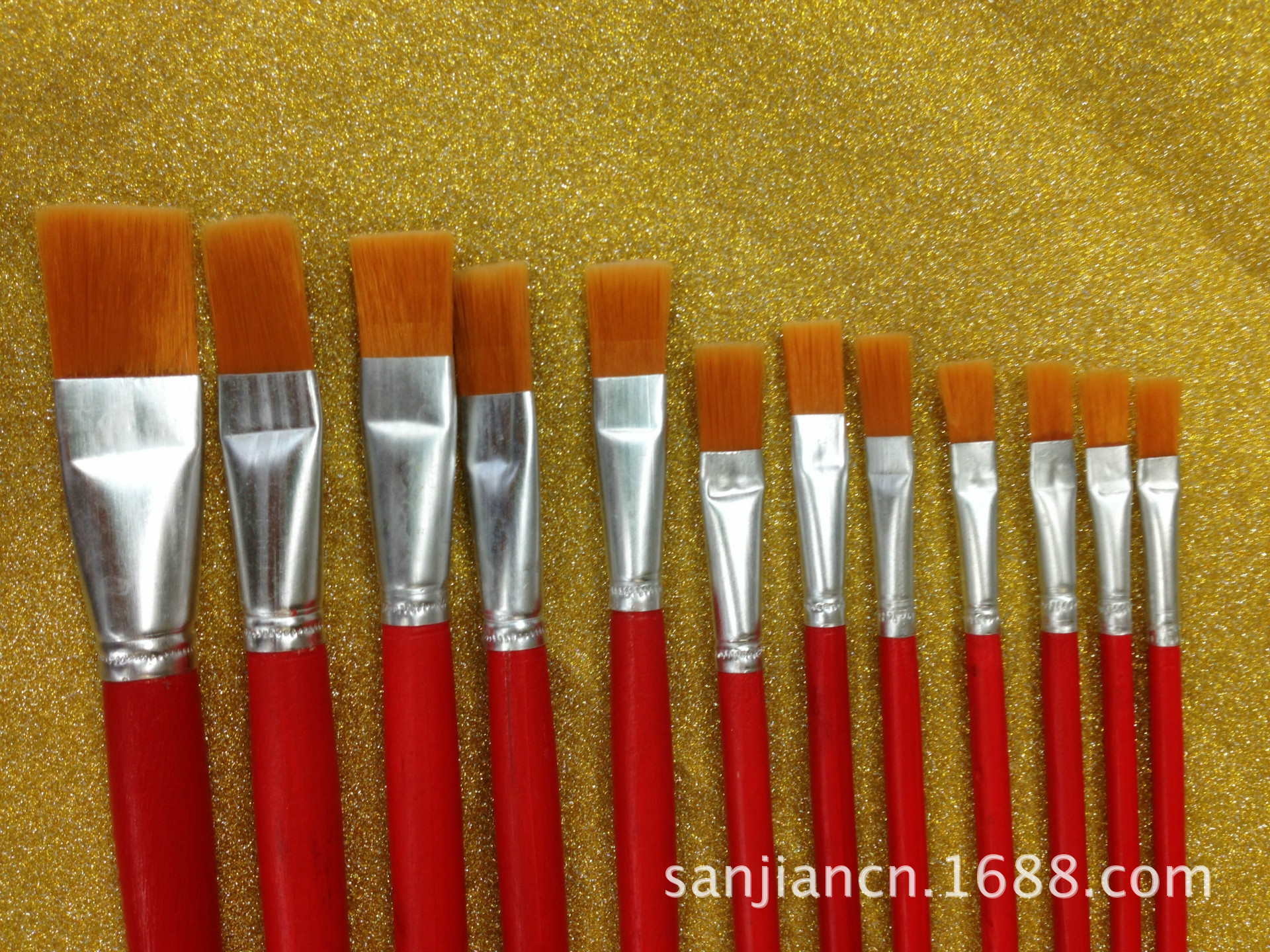 画笔-江南尼龙画笔1-12号盒装厂家直销油画笔