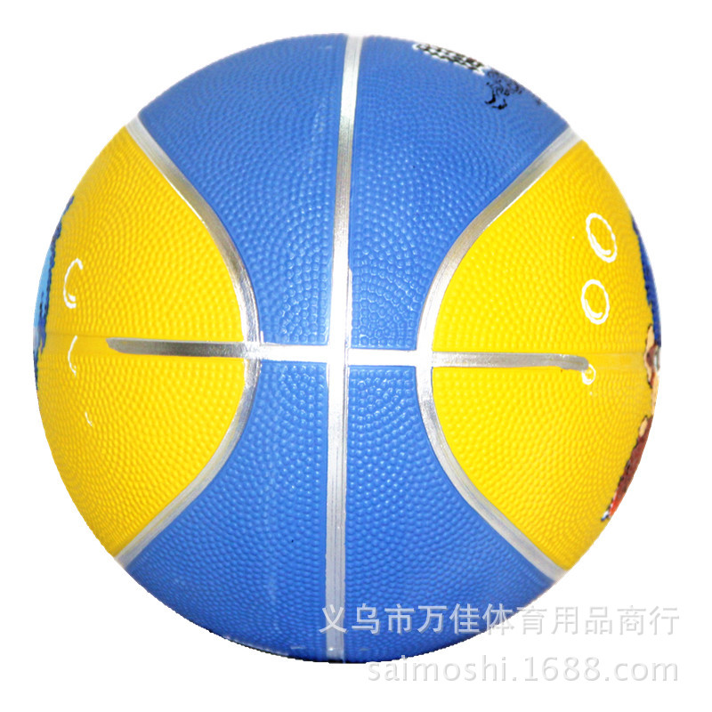 篮球-健力奥橡胶篮球3号篮球幼儿园专用卡通彩