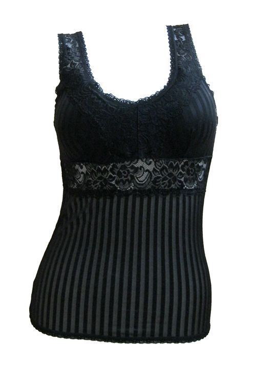 背心、裹胸、内穿t恤-韩国进口性感插片背心 带