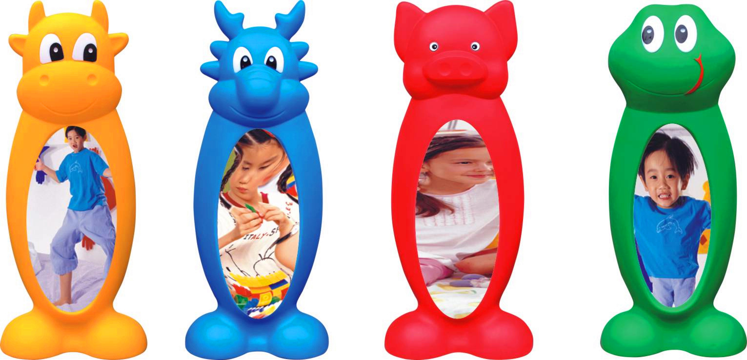 厂销卡通塑料动物哈哈镜 儿童哈哈镜 幼儿园哈哈镜 塑料哈哈镜