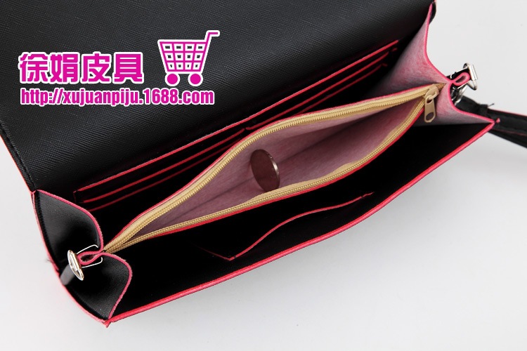 彩邊S型不加寬 女式長款手拿包單肩斜跨錢包23