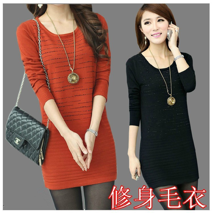 2013桐乡毛衫 新款中<em>长款毛衣女装</em>批发 厂家直