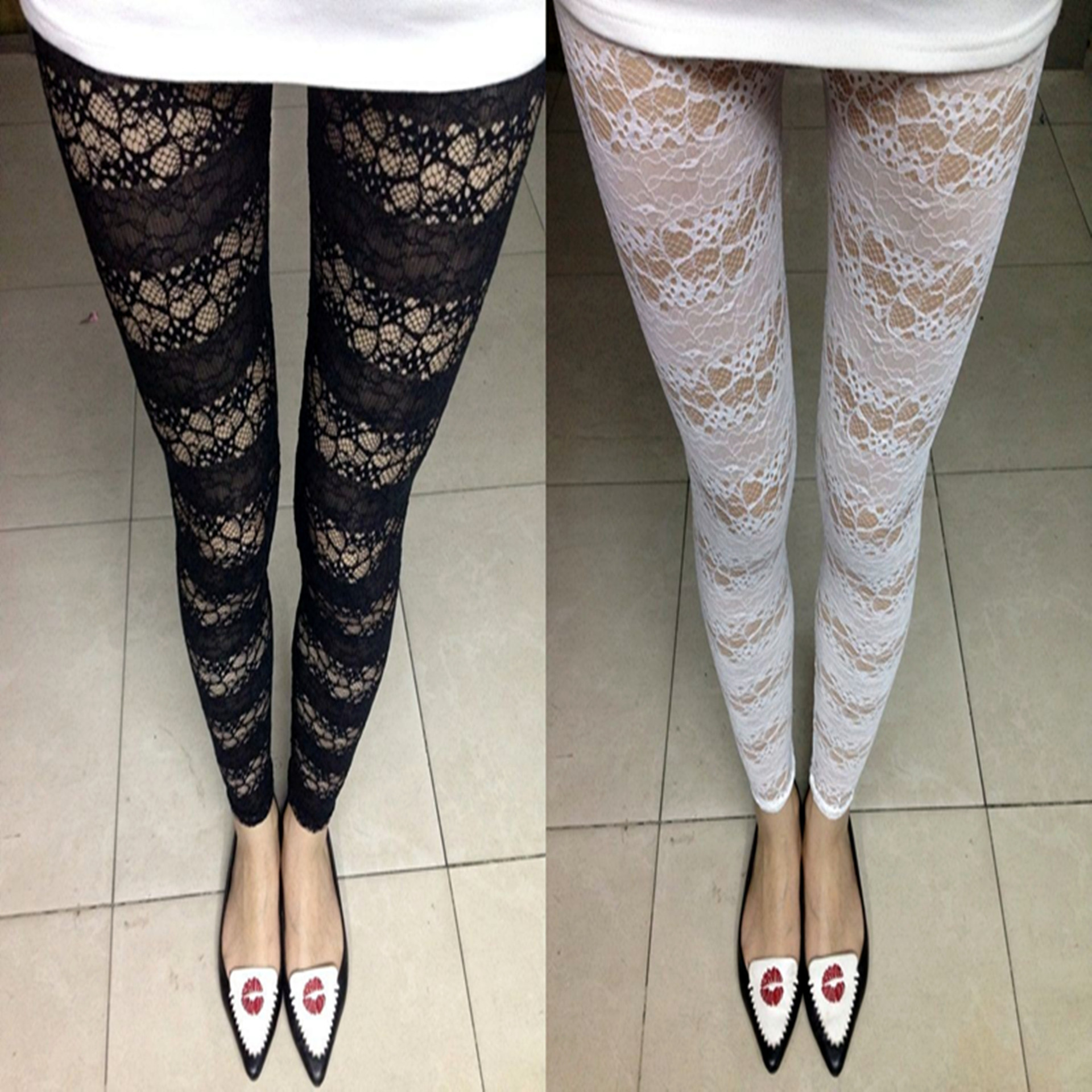 新款春夏韩国蕾丝<em>打底裤</em> <em>薄</em>款显瘦弹力 防走光