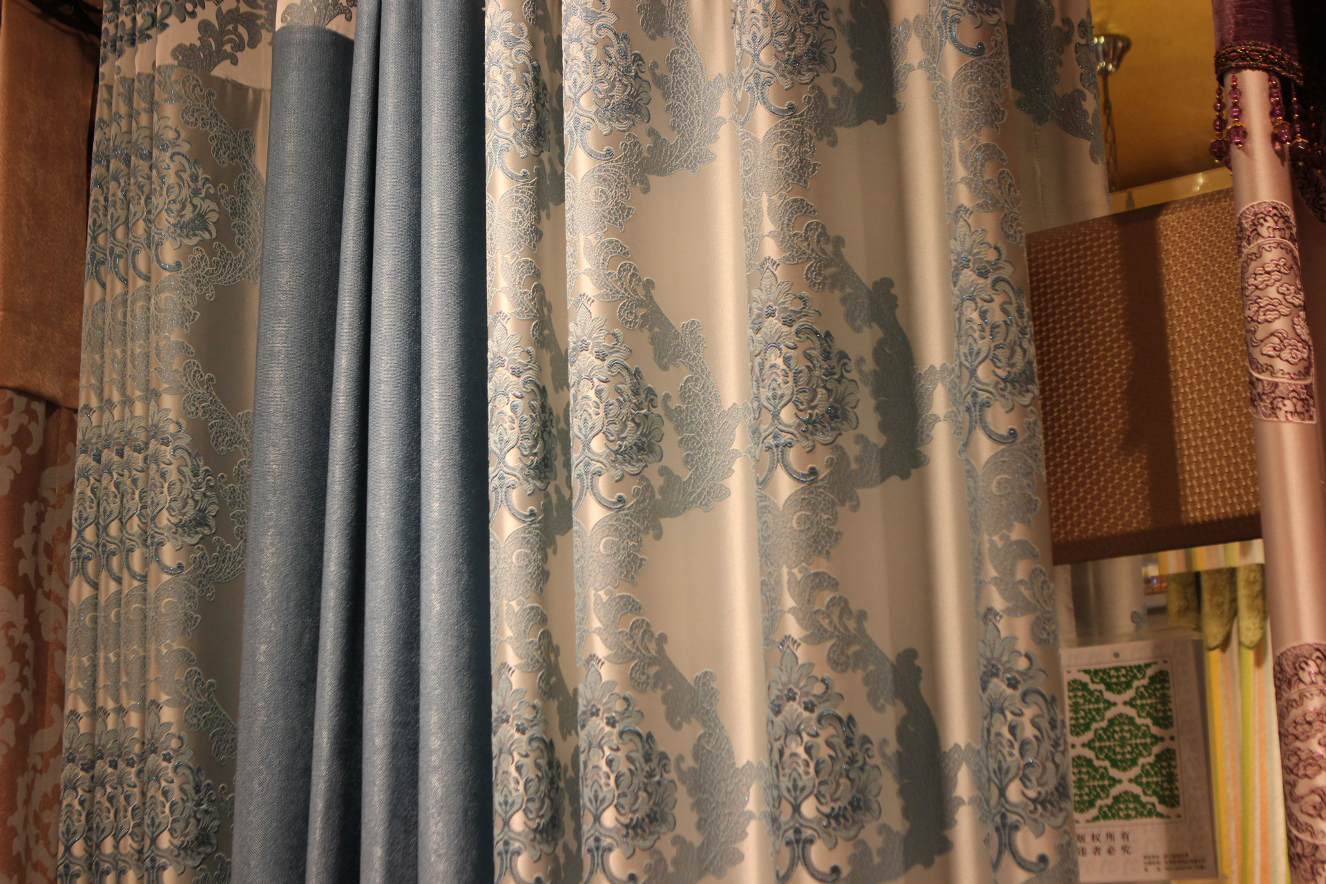 窗帘-2014优质货源 窗帘面料剪花布欧式风格、