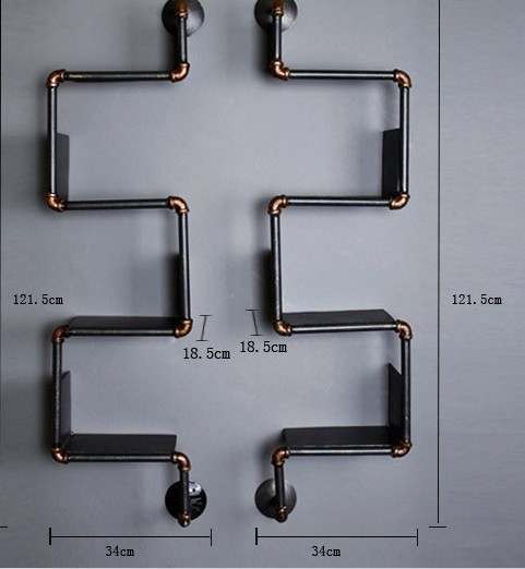 众信铁艺 loft工业水管造型美式酒吧咖啡厅置物架书架 支持定制