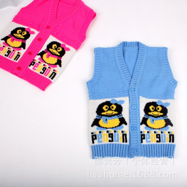童<em>马甲</em>、背心-新款<em>幼儿开衫</em>背心<em>马甲</em>前<em>扣针织</em>