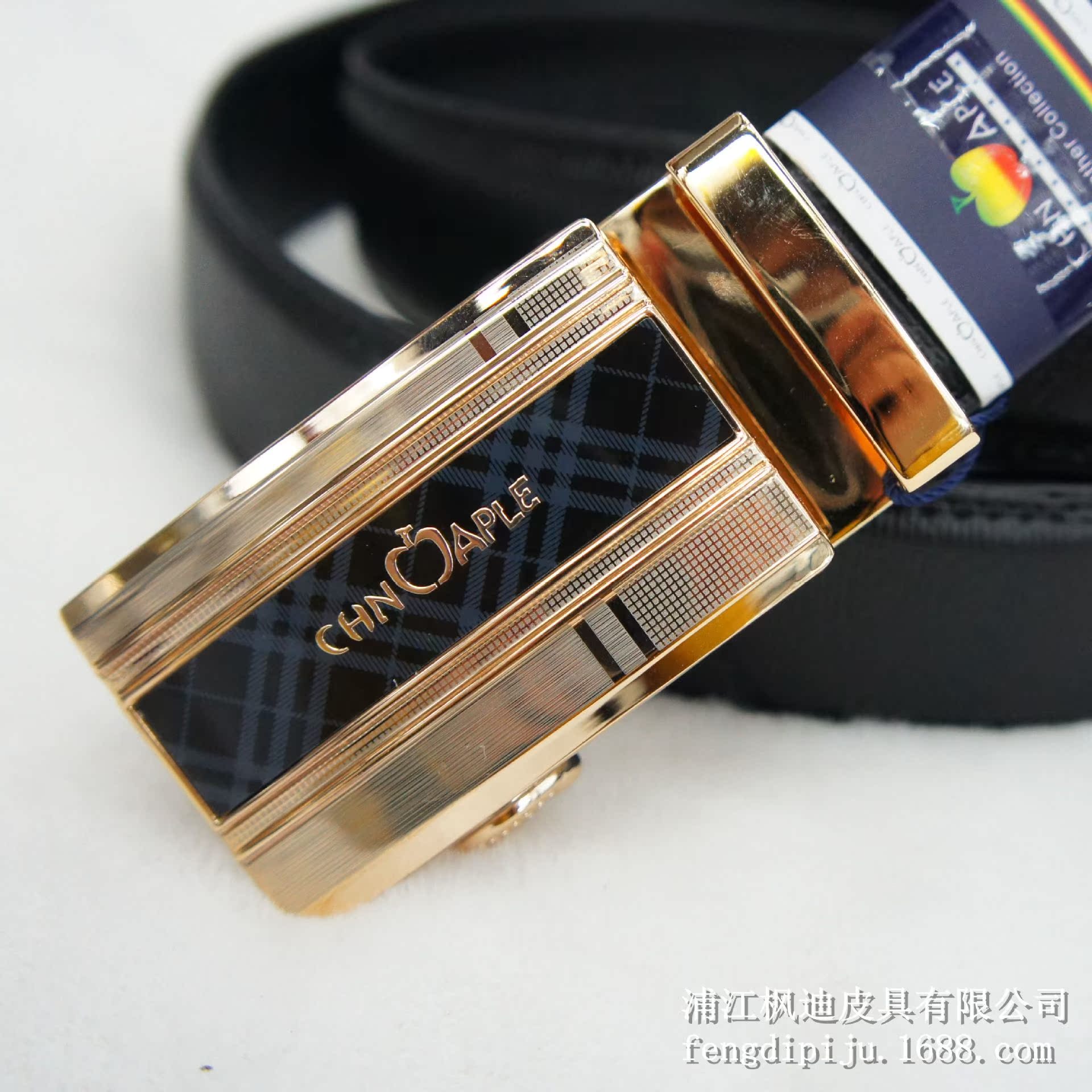 美国苹果真皮腰带时装皮带男士二层皮休闲自动