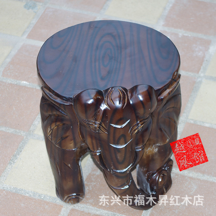 越南楠木大象凳子-1