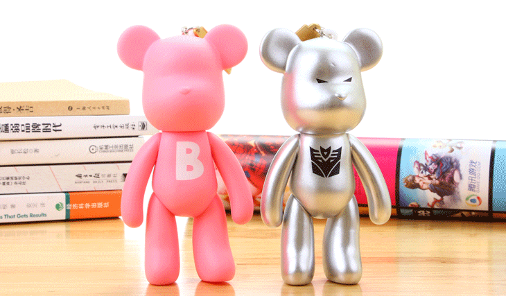 5寸暴力熊扣 popobe熊 momo熊钥匙扣