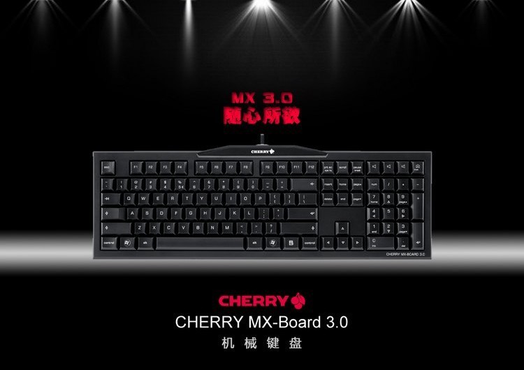 cherry/樱桃g80-3800 k2.0 机械键盘 黑色茶轴 德国技术