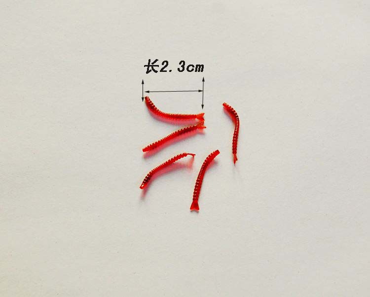 厂价批发红色2.3cm 小红虫 路亚米诺 软饵 软虫 鱼饵 红虫