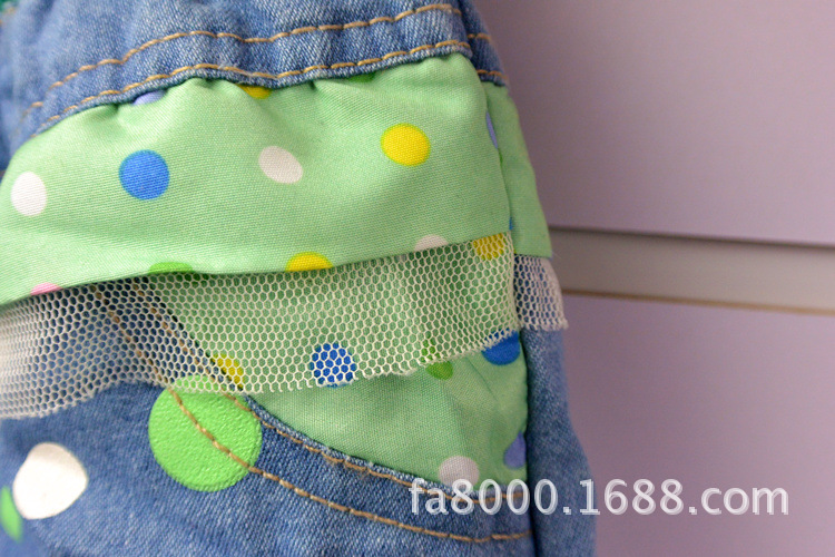 童裤-女童<em>牛仔</em>七分裤 <em>童牛仔马裤</em> 韩版儿童纯棉