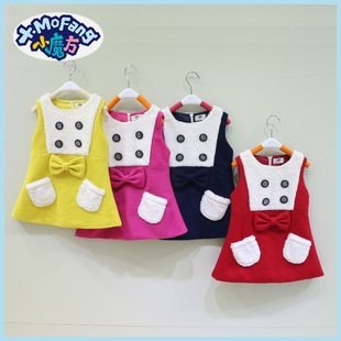 童<em>马甲</em>-毛呢背心<em>马甲</em> <em>女童冬款加厚</em> 2014新款