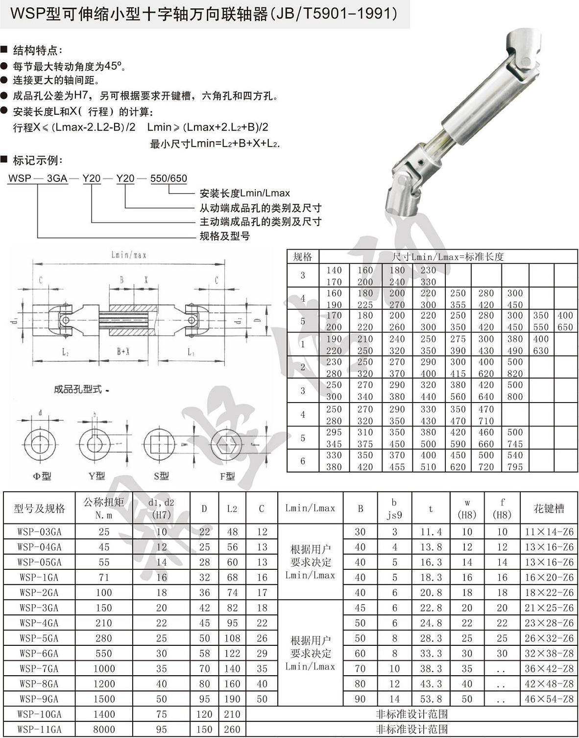 厂家供应万向节连轴器/小型万向节/万向节接头 /十字万向节