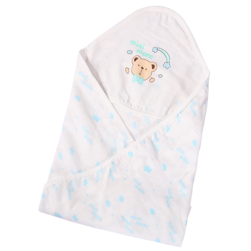童睡袋-minimoto小米米 三层纱布抱被 婴儿包被