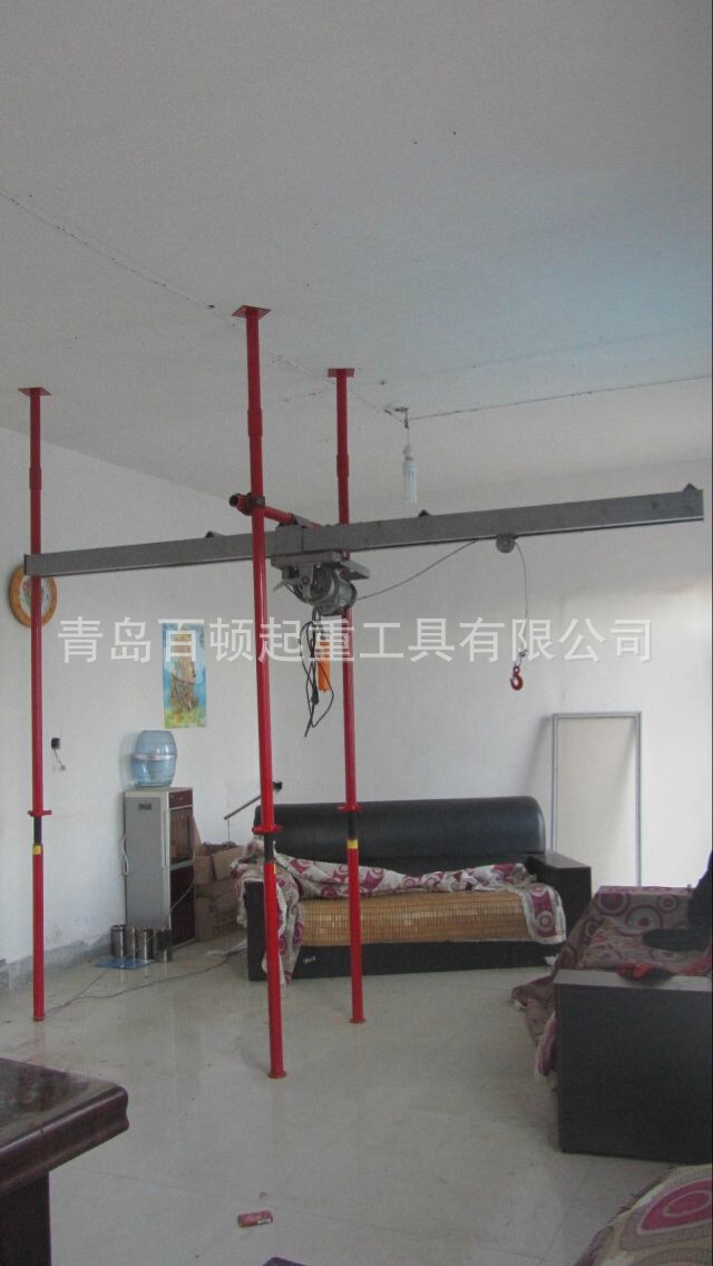 三立柱直滑式室内吊运机 装修小吊机 提升机 便携式小型吊运机