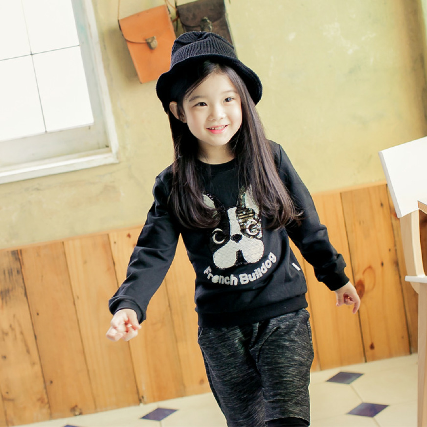 不倒绒卡通小狗卫衣3