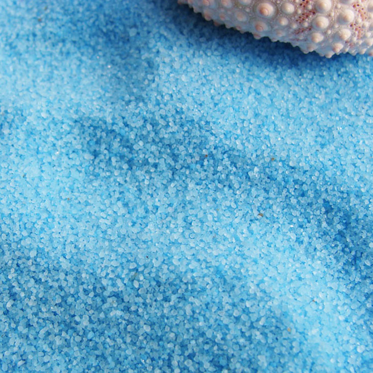 批发采购工艺原料-天然细蓝沙 沙漏用沙蓝色 石