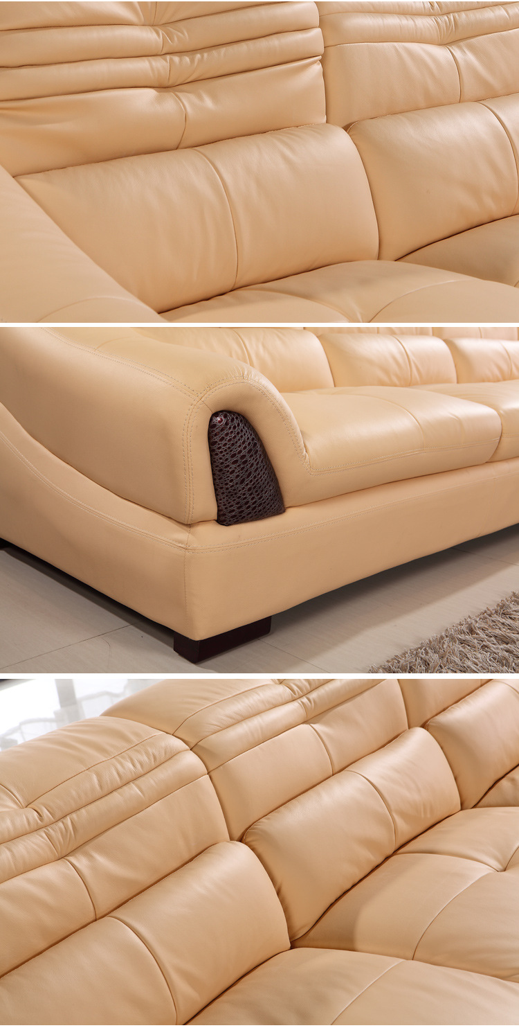 真皮转角沙发组合 现代客厅沙发 高档进口黄牛皮 厂家特价直销