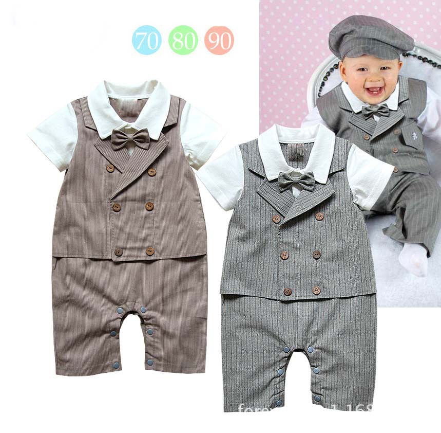 <em>夏装男童马甲</em>绅士连体哈衣 短造型爬服 图片_