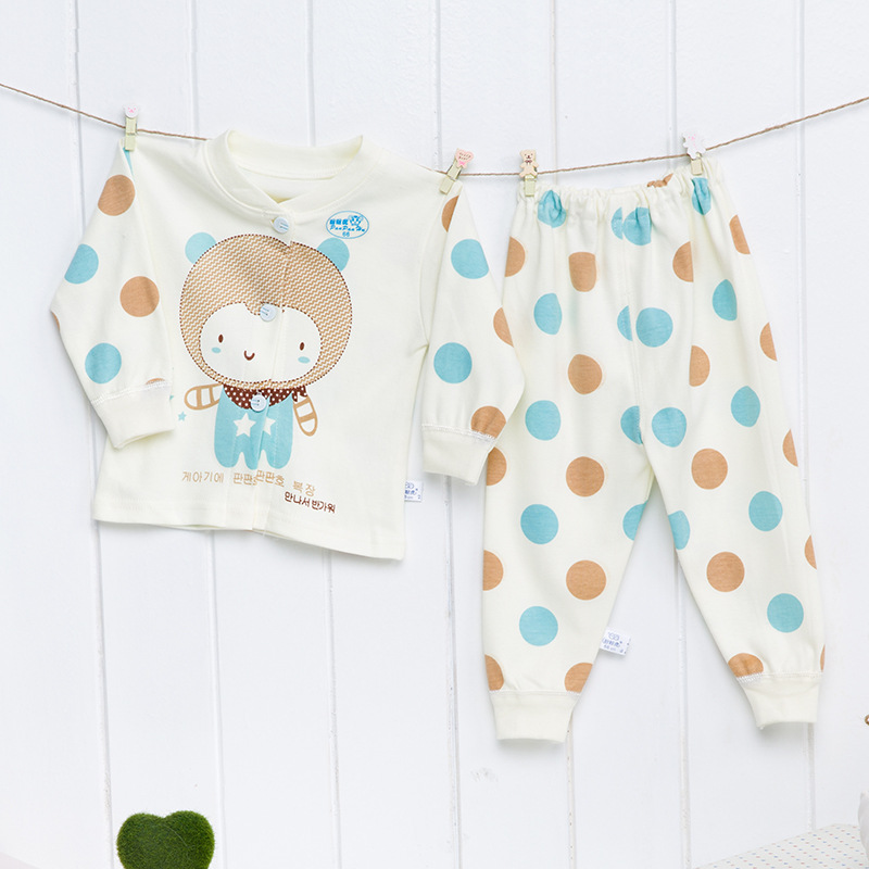 厂价批发 婴幼儿<em>内衣</em>套装 系带<em>开衫</em>两件套 宝宝