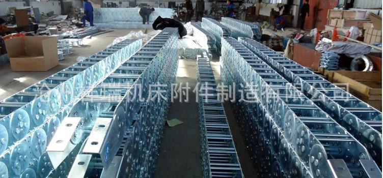冶金设备专用大型钢制拖链 优质钢板淬火金属拖链