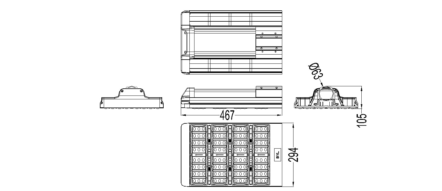 171-4组路灯尺寸图