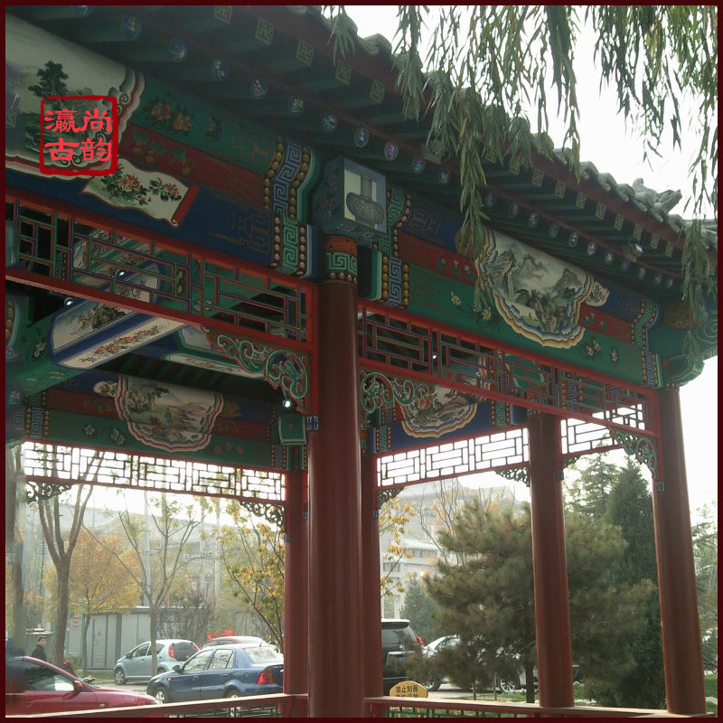 北京厂家供应古建油漆彩绘施工 四合院彩画 古建寺庙彩绘施工