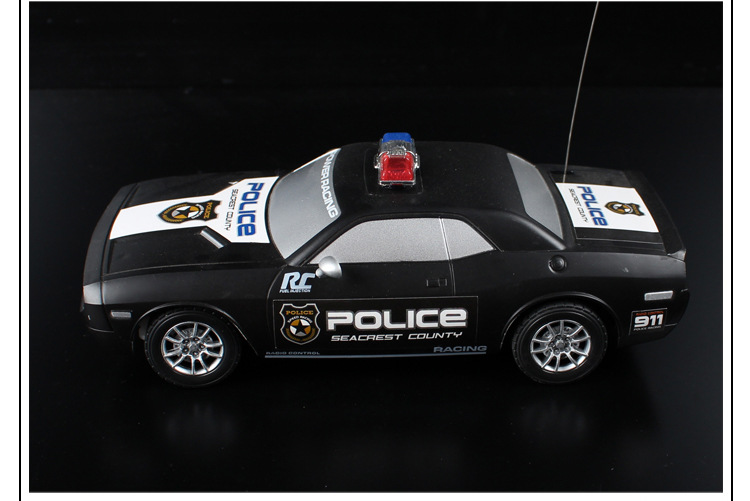 仿真1:18道奇 遥控车玩具车 电动遥控带灯光汽车警车模型dh8026