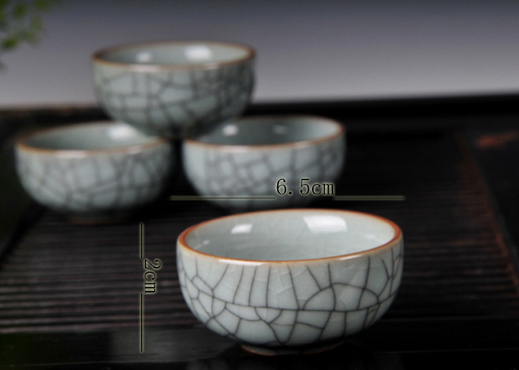 8头茶具哥窑粉青开片 整套茶具 龙泉青瓷 厂家供销 定做 哥窑批发