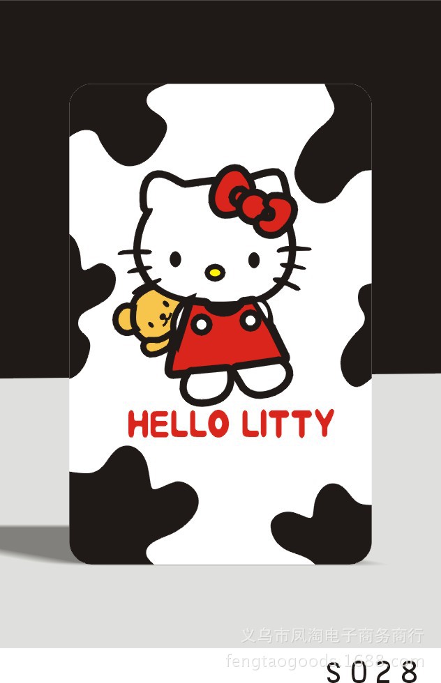 hello kitty 新款单面卡贴 水晶光面防水卡贴公交卡饭卡装饰