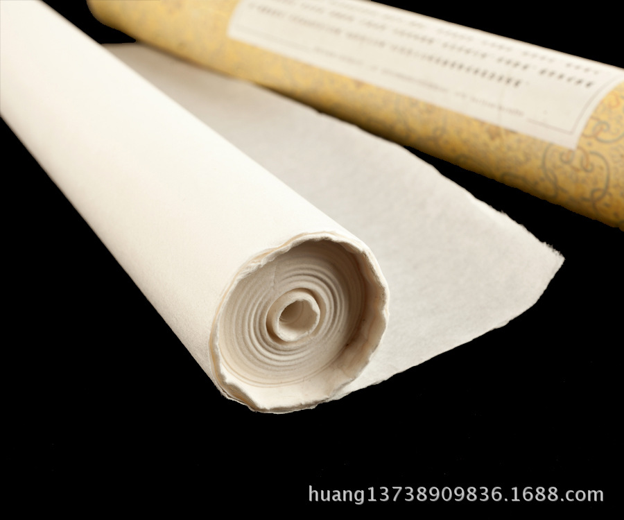 文房四宝专用温州皮纸 纯桑皮69cm*10米皮宣纸长卷书画用纸