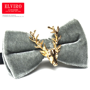 批发采购领带领结领带夹-Elviro高端双层丝绒领