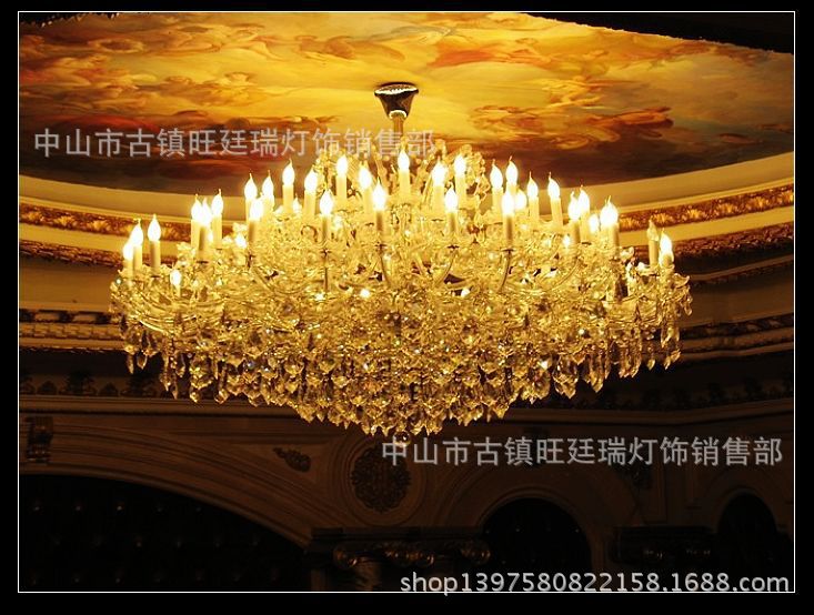 大型水晶吊灯 豪华水晶灯 现代简约LED吊灯 客厅卧室餐厅灯饰吊灯 花瓣水晶吊灯