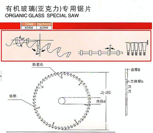 0*30*120日本小林亚克力精切锯片