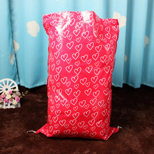 塑料编织袋-红色桃心覆膜防水袋 毛绒玩具礼品