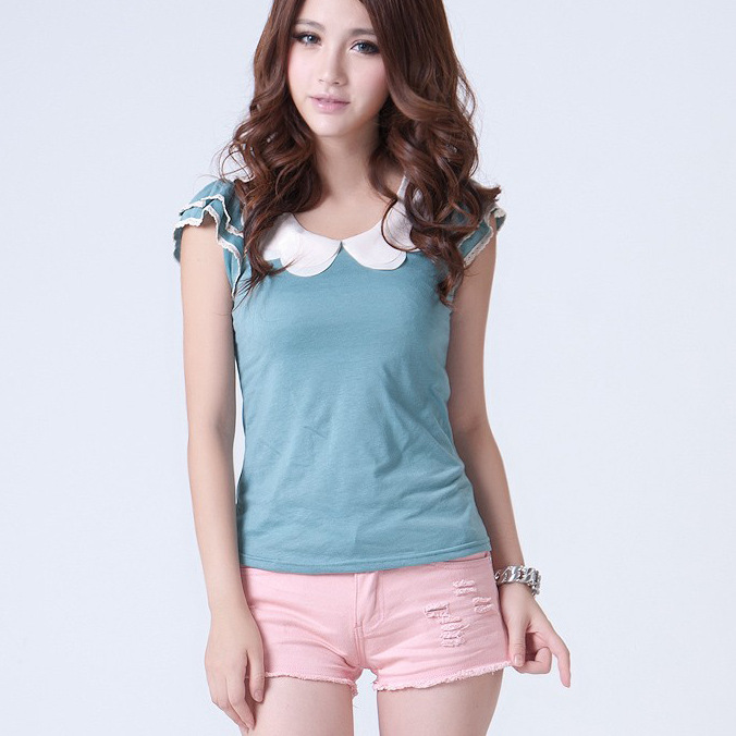 <em>2014</em>春夏<em>新款</em>百搭破洞全棉<em>牛仔短裤女式</em>潮流