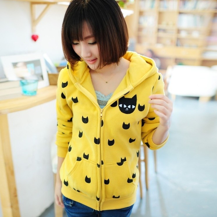 两款2013<em>秋季</em>新款甜美<em>少女</em>装<em>学院风</em>拉链<em>开衫</em>