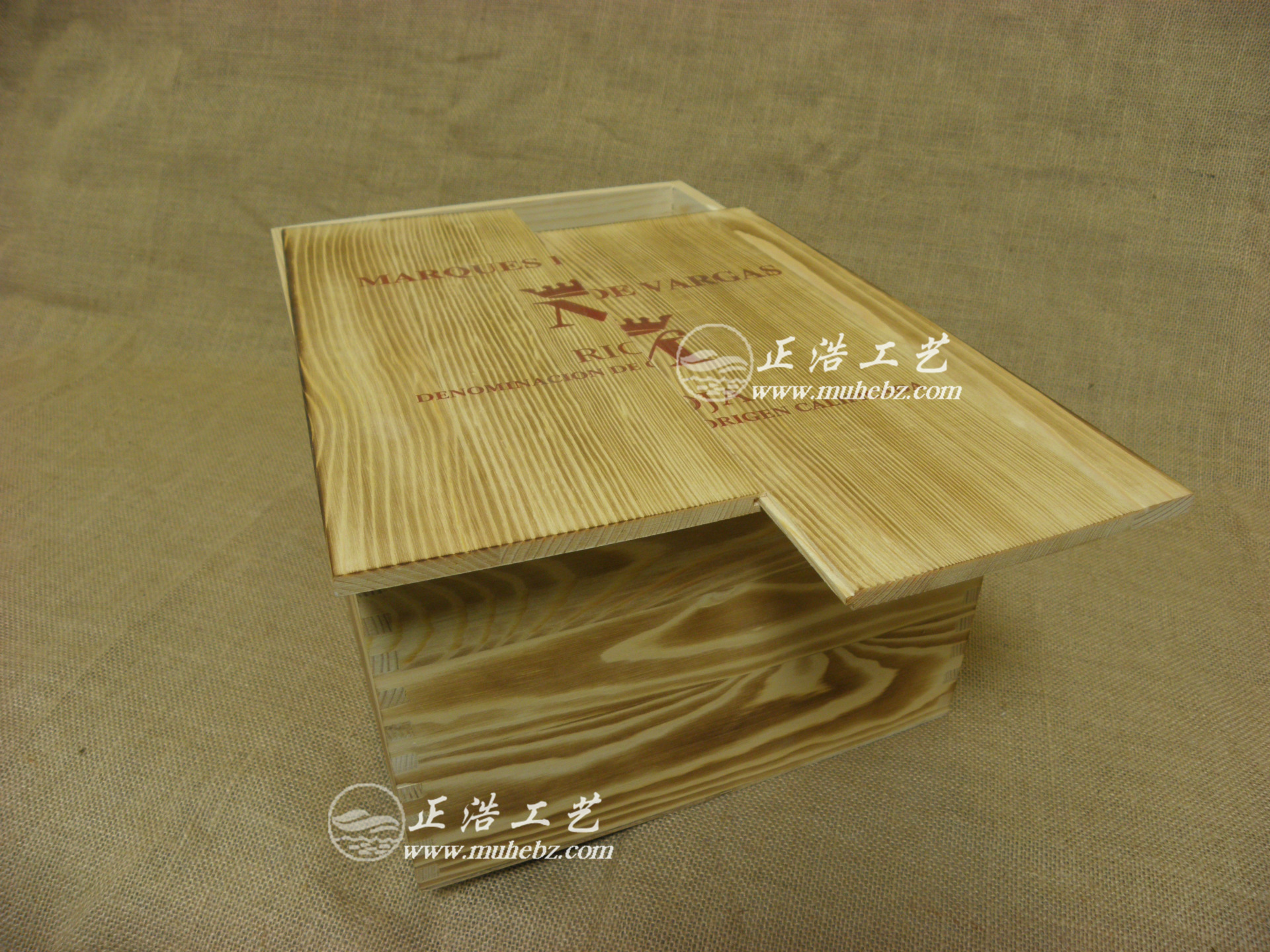 新款红酒木箱 原装进口木箱 六支装红酒木盒