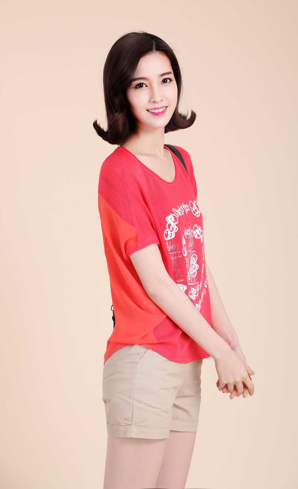 批发采购女式T恤-2014女式T恤衫 天丝面料拼接