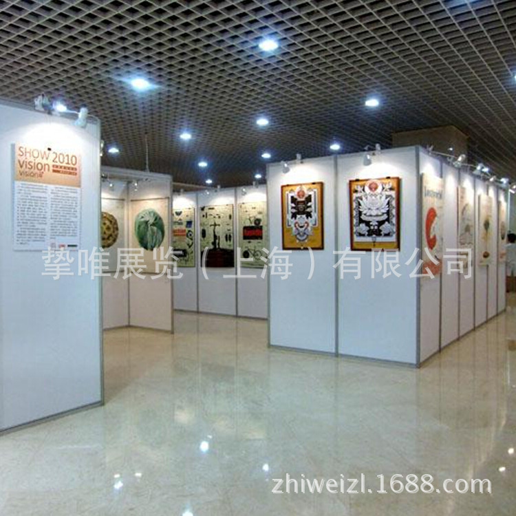 风景画展展板 八棱柱画展 书法展示背景板墙 学校学生绘画展