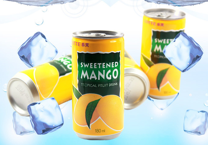 韓國(guó)進(jìn)口 樂(lè)天芒果汁180ml*15罐/組 飲料批發(fā)