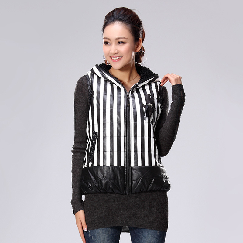 <em>纤之贺</em>大码<em>女装</em>2013<em>新款</em>女士棉<em>背心</em>皮<em>马甲</em>女