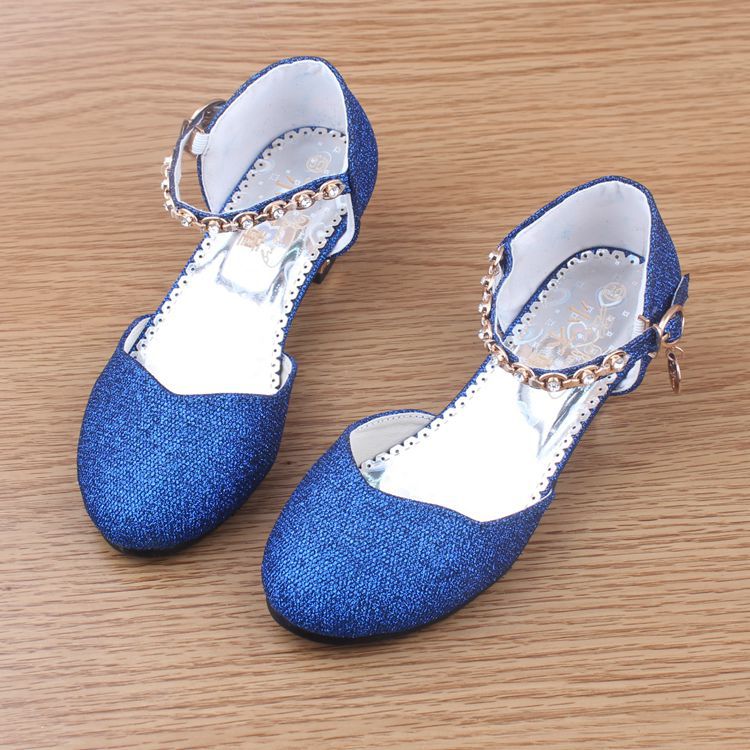 2014女童新款包头高跟凉鞋水钻公主凉鞋儿童女舞蹈童鞋凉鞋