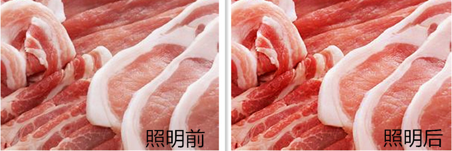 鮮肉照明對比