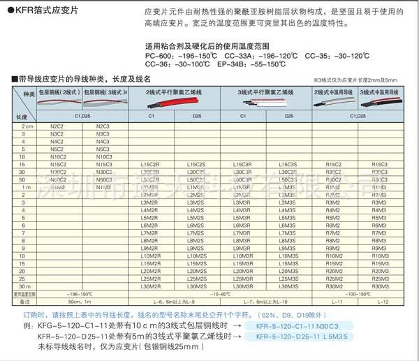 箔式應變片 KFR1