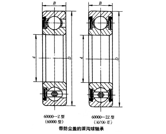 带防尘盖深沟球轴承