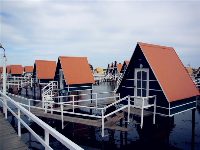 乐亭月坨岛荷兰风情小木屋 图片