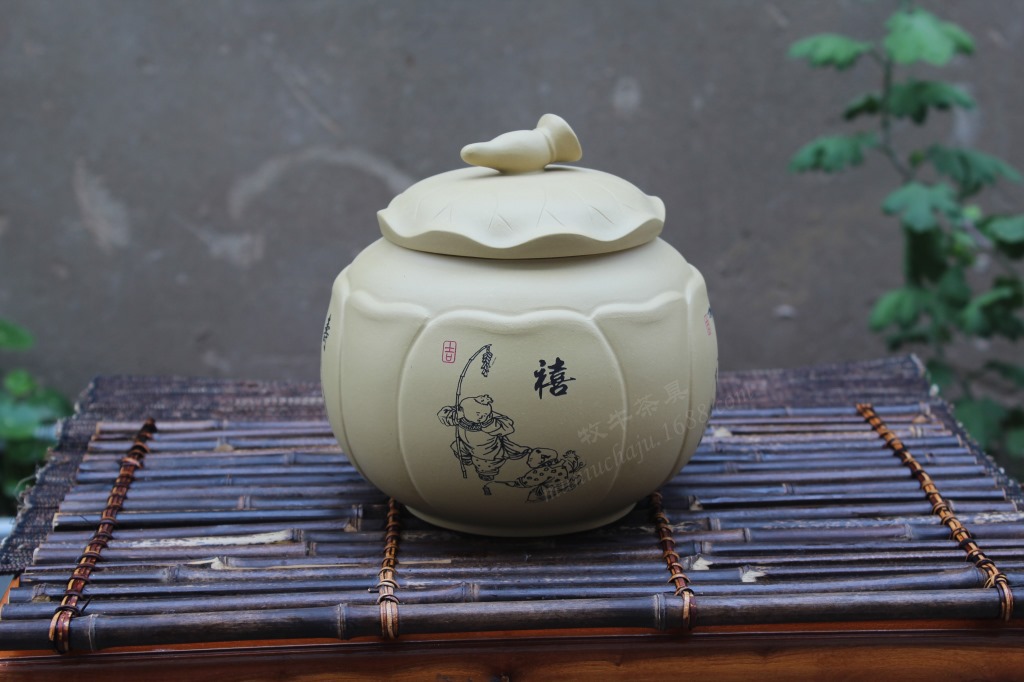 段泥莲藕罐储茶罐厂家直销原矿紫砂茶叶罐全店茶壶茶具套装混批