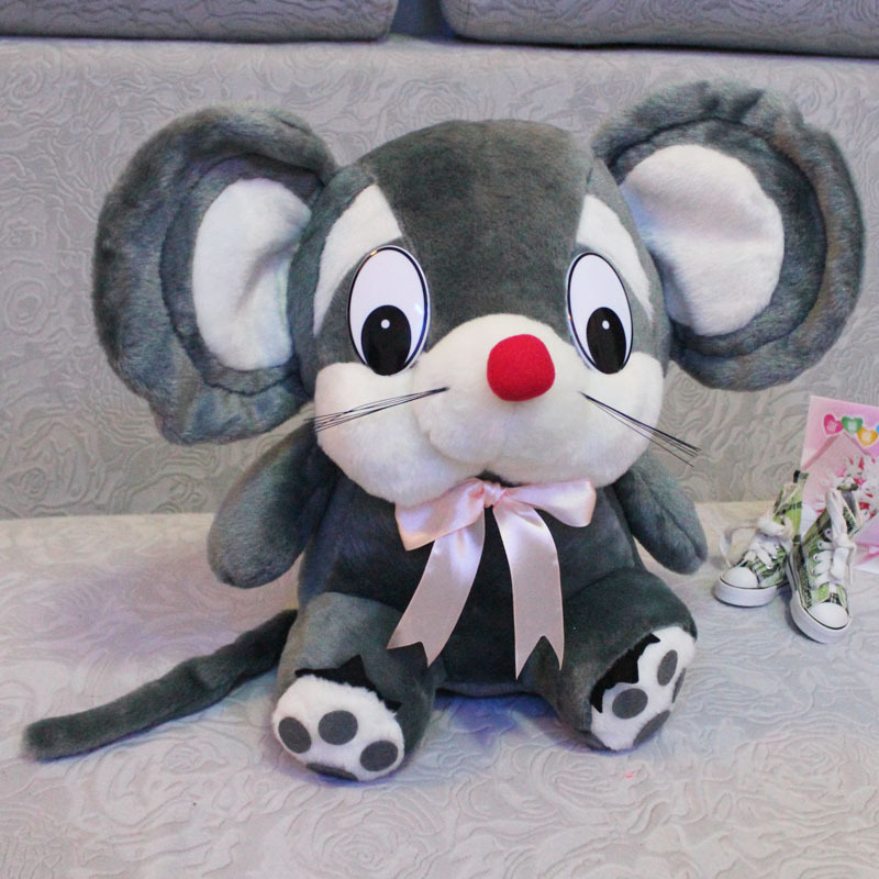 新一佳同款大耳鼠毛绒玩具卡通灰鼠娃娃 可爱